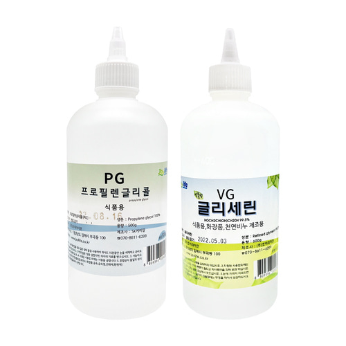 조이라이프 프로필렌글리콜 PG 500g + 식물성 글리세린 VG 600g 비누 슬라임[쇼핑몰 이름]